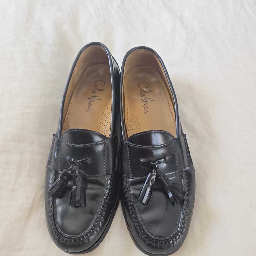 Cole Haan Black Tassel Loafers for Men